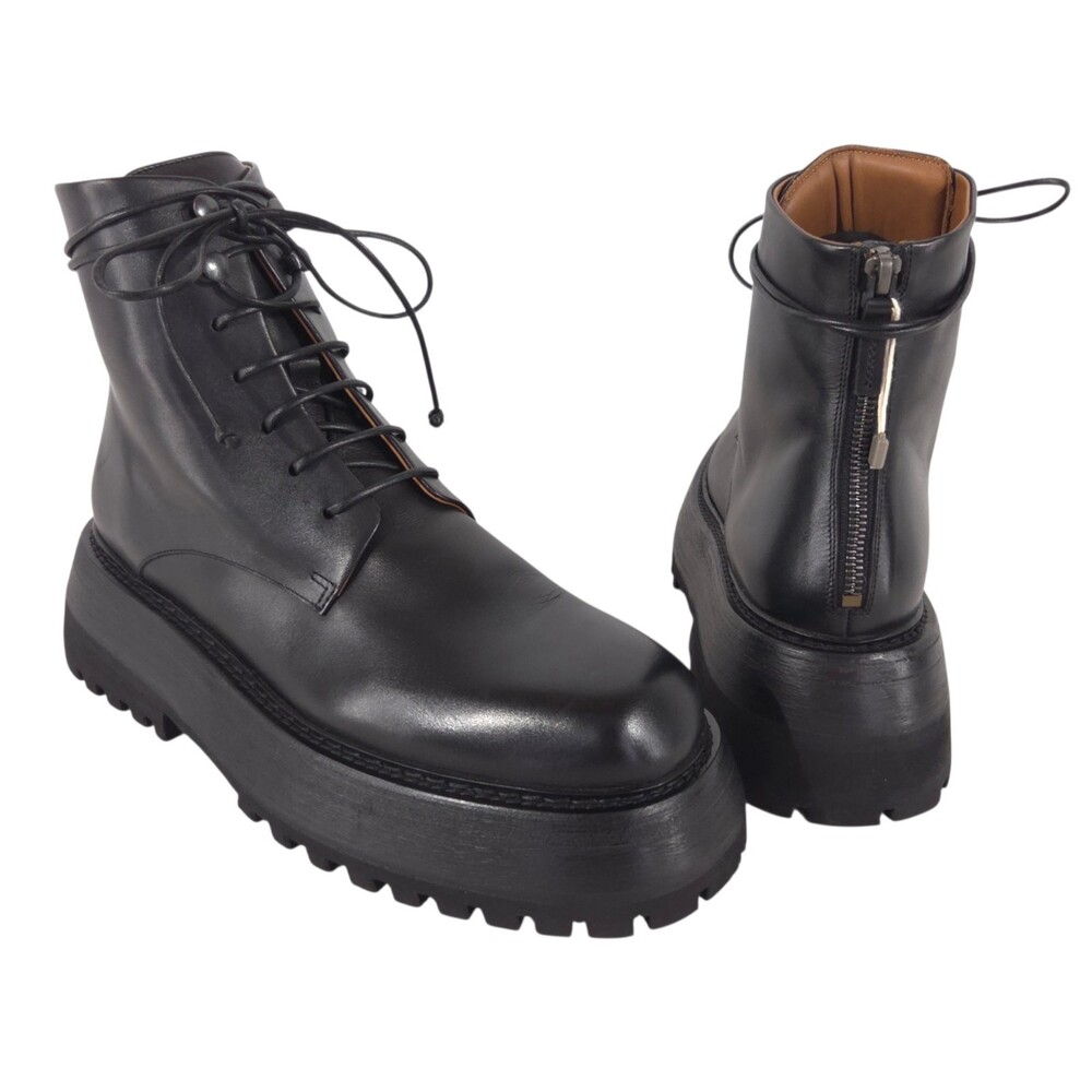 Marsell Platform Ankle Boots US 10 EU 40 Womens Black Leather $1260